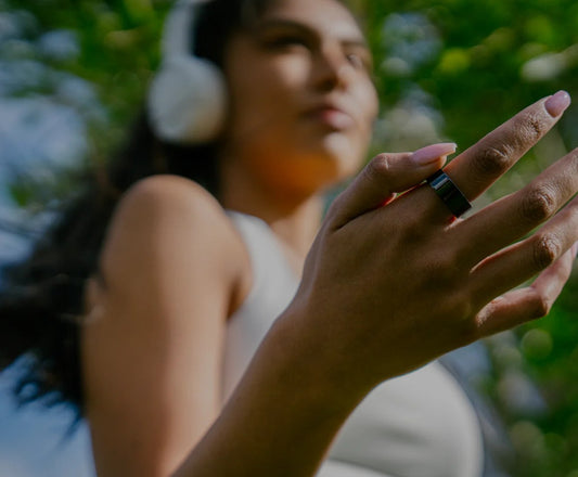 FyreCo Black Smart Ring With Charging Case