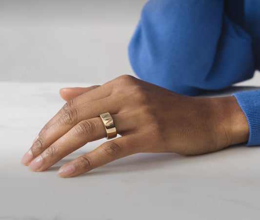 FyreCo Gold Smart Ring With Charging Case